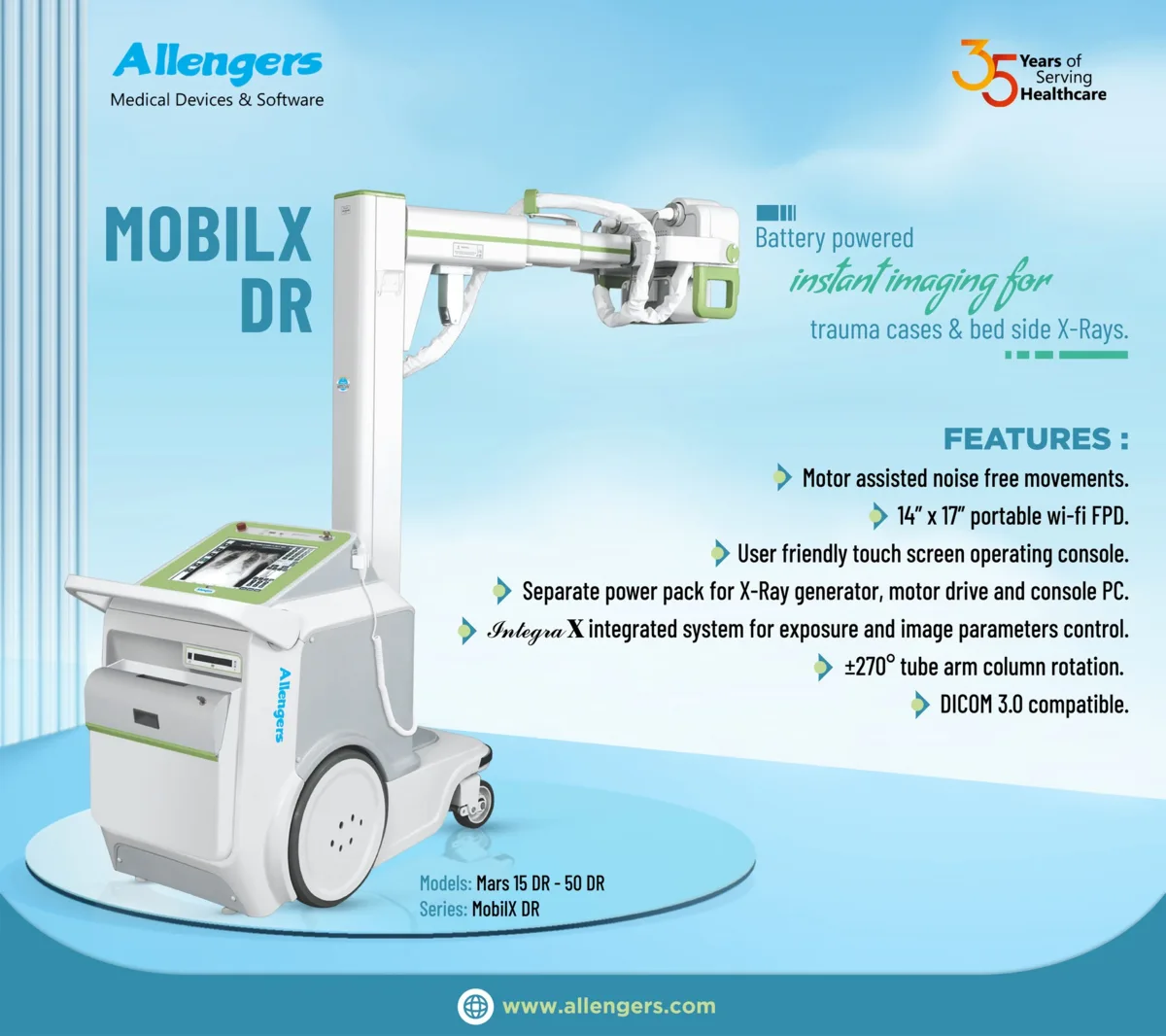 Allengers MobilX DR mobile digital radiography